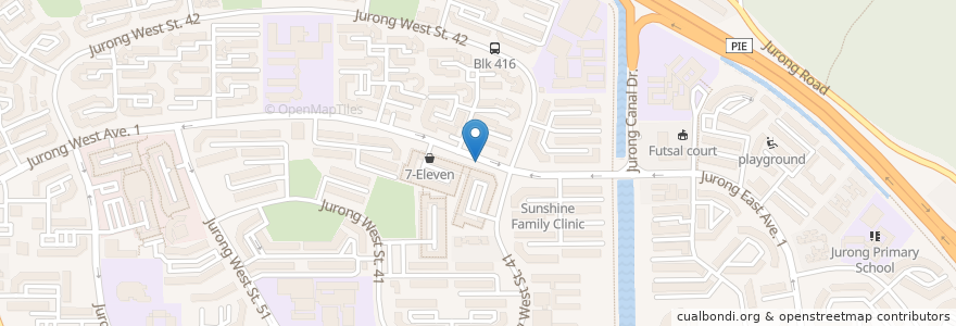 Mapa de ubicacion de Blk 492 en Singapore, Southwest.