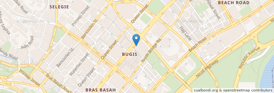 Mapa de ubicacion de Bugis Junction en シンガポール, Central.