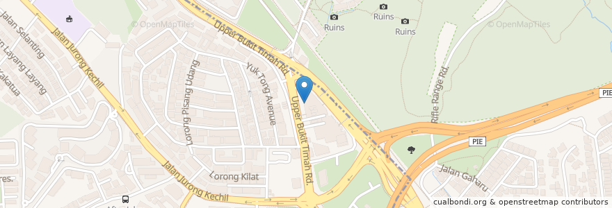 Mapa de ubicacion de Bukit Timah Shopping Centre en Singapore, Southwest.