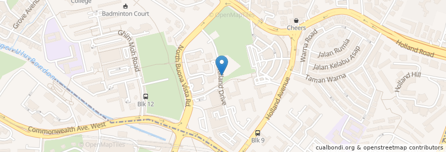 Mapa de ubicacion de Holland Drive near Buona Vista Community Club en Singapour, Northwest.