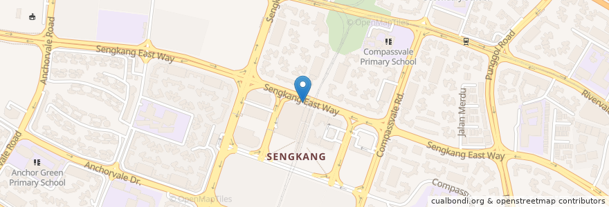 Mapa de ubicacion de Sengkang Station en Singapour, Northeast.