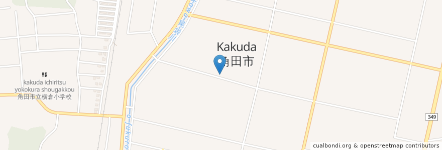 Mapa de ubicacion de 角田市 en 日本, 宮城県, 角田市.