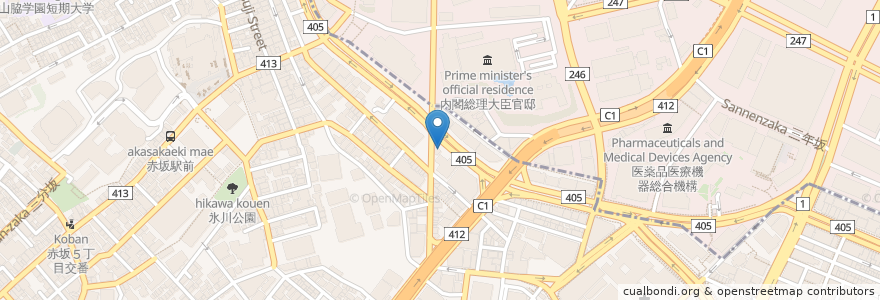 Mapa de ubicacion de 東京スター銀行 en 일본, 도쿄도, 미나토.
