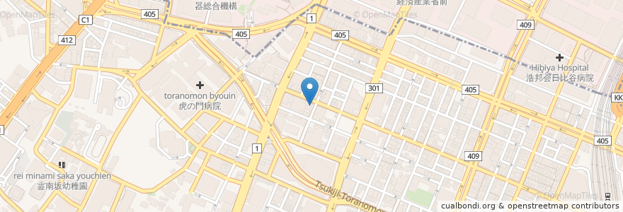 Mapa de ubicacion de 中国小料理南国亭 en 日本, 東京都, 港区.