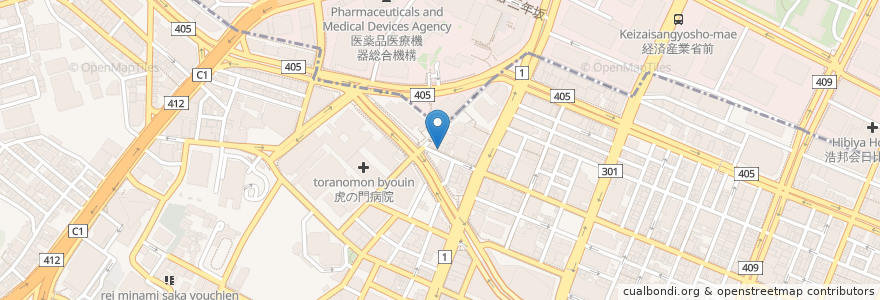 Mapa de ubicacion de あおい調剤薬局 en Japon, Tokyo, 港区.