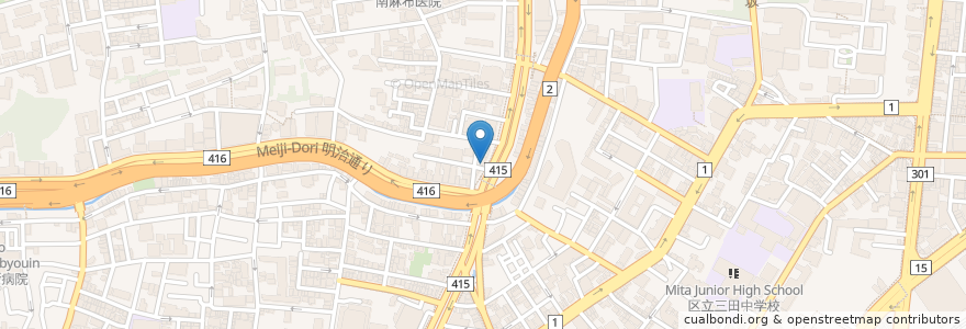 Mapa de ubicacion de どらいち en Japan, Tokio, 港区.