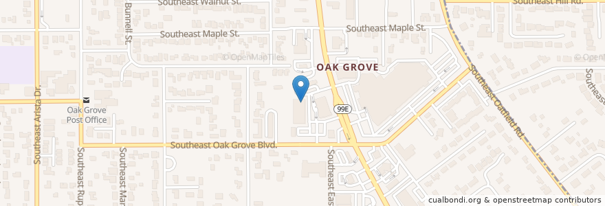 Mapa de ubicacion de Domino's en 미국, 오리건, Clackamas County, Oak Grove.