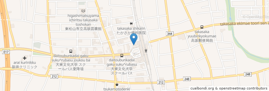 Mapa de ubicacion de ひびき庵 en ژاپن, 埼玉県, 東松山市.