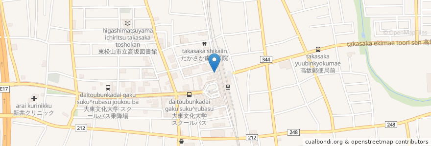 Mapa de ubicacion de アンジェロ en Japão, 埼玉県, 東松山市.
