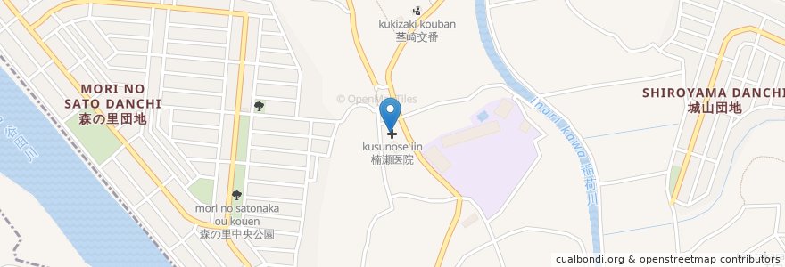 Mapa de ubicacion de 楠瀬医院 en Япония, Ибараки, つくば市.