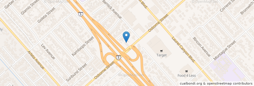 Mapa de ubicacion de Chevron en 미국, 캘리포니아주, Los Angeles County, 로스앤젤레스.