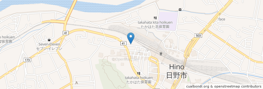 Mapa de ubicacion de 燒肉彩苑 en Japão, Tóquio, 日野市.