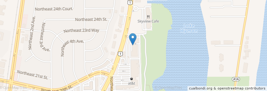 Mapa de ubicacion de Brooklyn Water Bagel Company en ایالات متحده آمریکا, فلوریدا, Palm Beach County, Boca Raton.