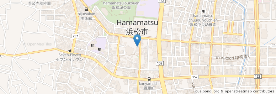 Mapa de ubicacion de デリカフェビオ・ビオ en 日本, 静岡県, 浜松市, 中区.