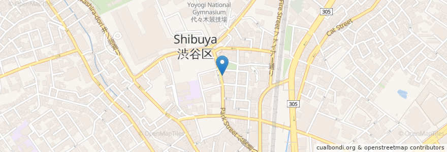 Mapa de ubicacion de 世界で２番目においしい焼き立てメロンパンアイス。涉谷店 en Japão, Tóquio, 渋谷区.
