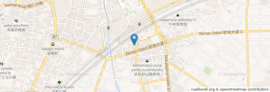 Mapa de ubicacion de まぐろの海商 en 일본, 시즈오카현, 浜松市, 中区.