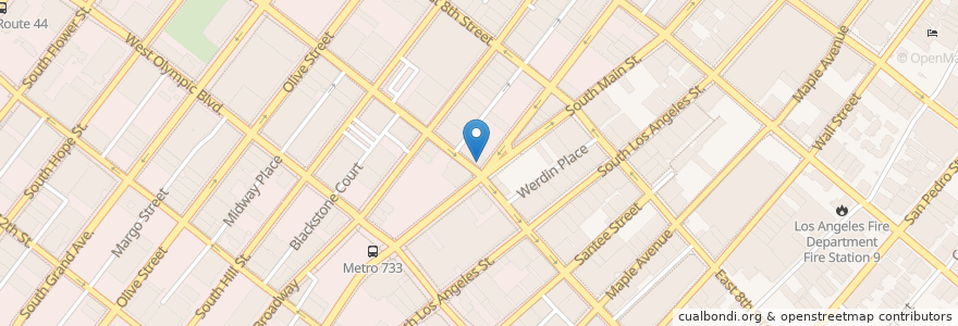 Mapa de ubicacion de 1810 Argentinean Restaurant en Amerika Birleşik Devletleri, Kaliforniya, Los Angeles County, Los Angeles.