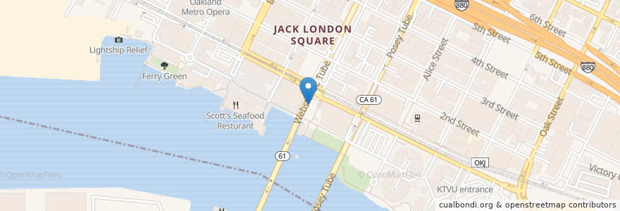 Mapa de ubicacion de Jack London Square – Oakland Farmers Market en Vereinigte Staaten Von Amerika, Kalifornien, Alameda County, Oakland.