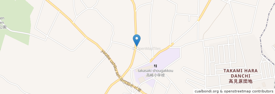 Mapa de ubicacion de 高崎郵便局 en 일본, 이바라키현, つくば市.
