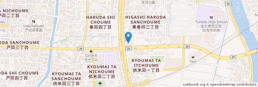 Mapa de ubicacion de Mikado en ژاپن, 愛知県, 名古屋市, 中川区.