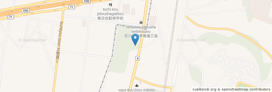 Mapa de ubicacion de 星宮神社 en 日本, 栃木県, 下野市, 上三川町.