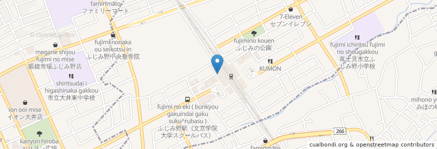 Mapa de ubicacion de みずほ銀行 en Jepun, 埼玉県, 富士見市.