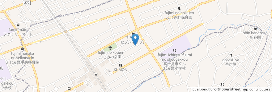 Mapa de ubicacion de くろだデンタルクリニック en Japonya, 埼玉県, 富士見市.