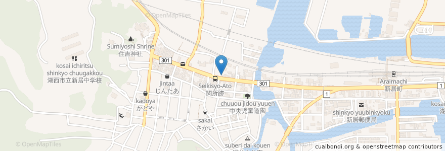 Mapa de ubicacion de 多目的トイレ en ژاپن, 静岡県, 湖西市.