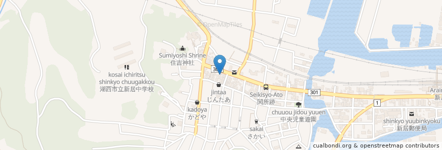 Mapa de ubicacion de 紀伊国屋資料館トイレ en Japan, Präfektur Shizuoka, 湖西市.