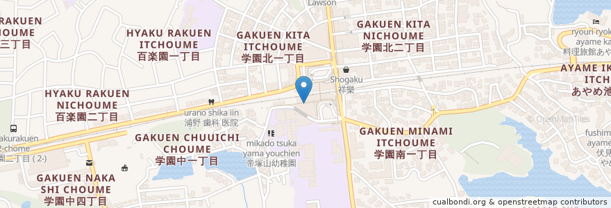Mapa de ubicacion de 奈良市役所 西部出張所 en 日本, 奈良県, 奈良市.