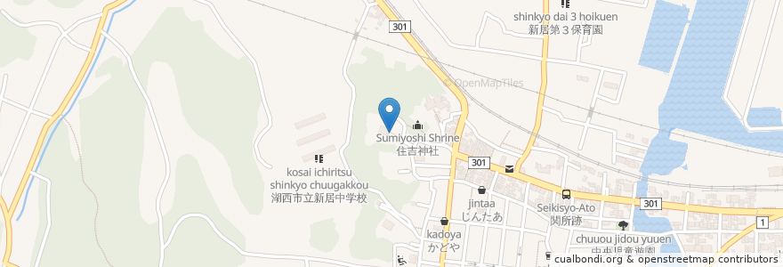 Mapa de ubicacion de 新居山 隣海院 en اليابان, شيزوكا, 湖西市.