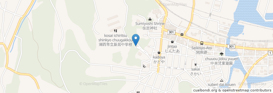 Mapa de ubicacion de 諏訪神社 en 日本, 静岡県, 湖西市.