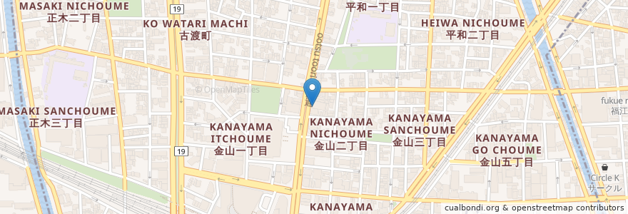 Mapa de ubicacion de あんどう乳腺クリニック en Japonya, 愛知県, 名古屋市, 中区.