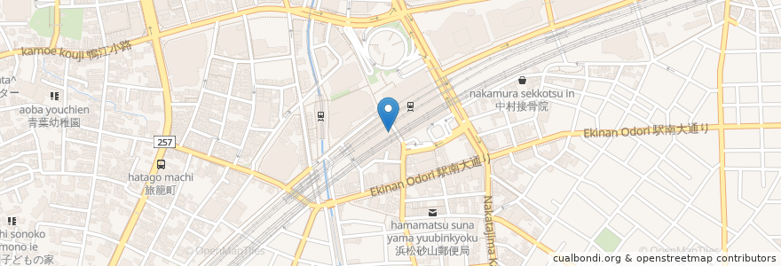 Mapa de ubicacion de 吉野家 en 日本, 静岡県, 浜松市, 中区.
