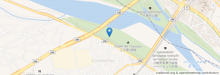 Mapa de ubicacion de トイレ en Japón, Prefectura De Kanagawa, Tokio, Kawasaki, Setagaya.