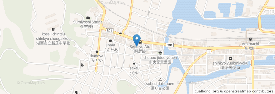 Mapa de ubicacion de 新村医院 en 日本, 静岡県, 湖西市.