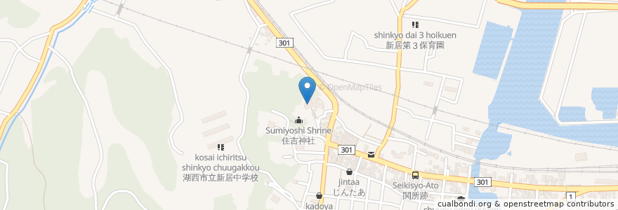 Mapa de ubicacion de 新福寺 en Япония, Сидзуока, 湖西市.