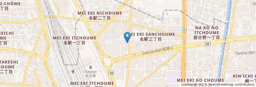 Mapa de ubicacion de あさひ en Япония, Айти, 名古屋市, 中村区.