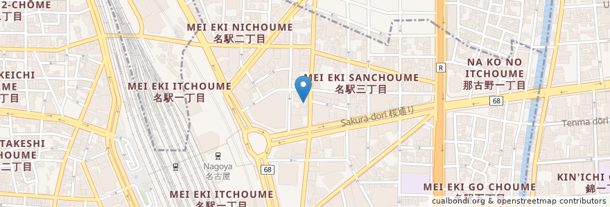 Mapa de ubicacion de 名鉄協商パーキング en 日本, 愛知県, 名古屋市, 中村区.