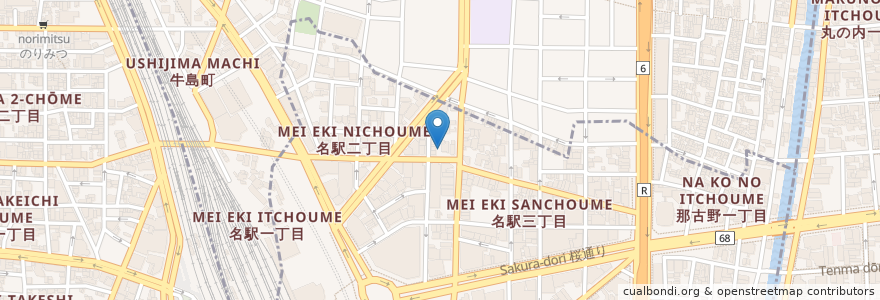 Mapa de ubicacion de L'Escalier en Japon, Préfecture D'Aichi, 名古屋市, 中村区.