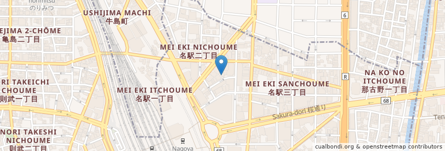 Mapa de ubicacion de 称名寺 en 日本, 爱知县, 名古屋市, 中村区.