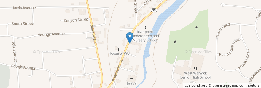 Mapa de ubicacion de Friendly Guy's en Stati Uniti D'America, Rhode Island, Kent County, West Warwick.