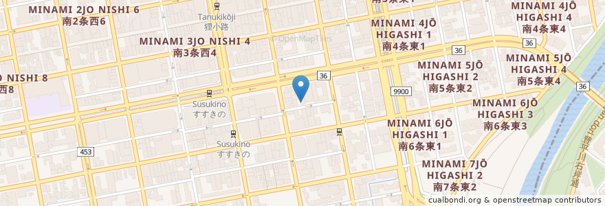 Mapa de ubicacion de 三井のリパーク en Japan, Präfektur Hokkaido, 石狩振興局, 札幌市, 中央区.