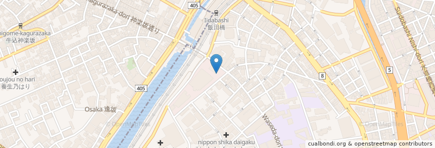 Mapa de ubicacion de 飯田橋サクラテラス en 日本, 東京都, 千代田区.