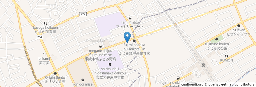 Mapa de ubicacion de 一味亭 en 일본, 사이타마현, ふじみ野市, 富士見市.
