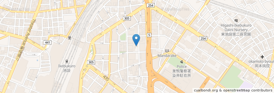 Mapa de ubicacion de たこやき en 日本, 东京都/東京都, 豊島区.
