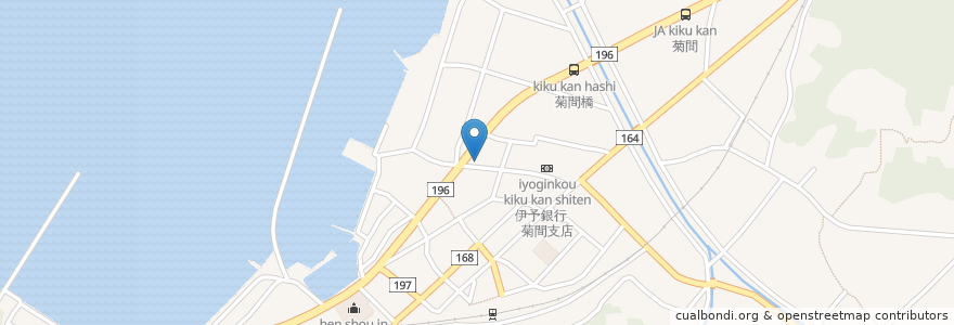 Mapa de ubicacion de 愛媛信用金庫　菊間支店 en 日本, 愛媛県, 今治市.