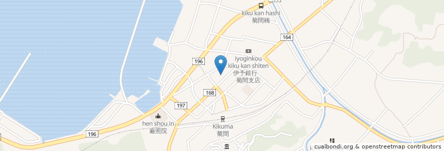 Mapa de ubicacion de 愛媛銀行　菊間支店 en Jepun, 愛媛県, 今治市.