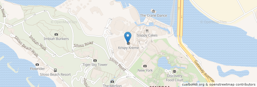Mapa de ubicacion de Krispy Kreme en シンガポール, Southwest.