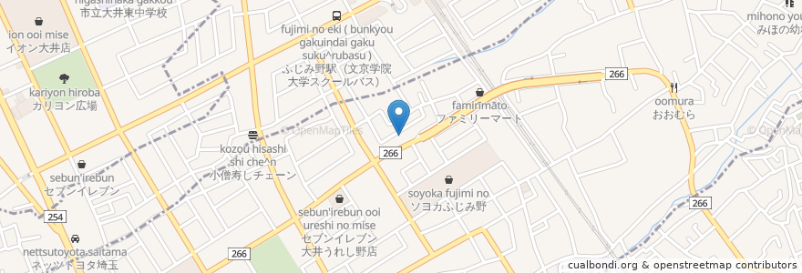 Mapa de ubicacion de ほっともっと en 日本, 埼玉県, ふじみ野市.